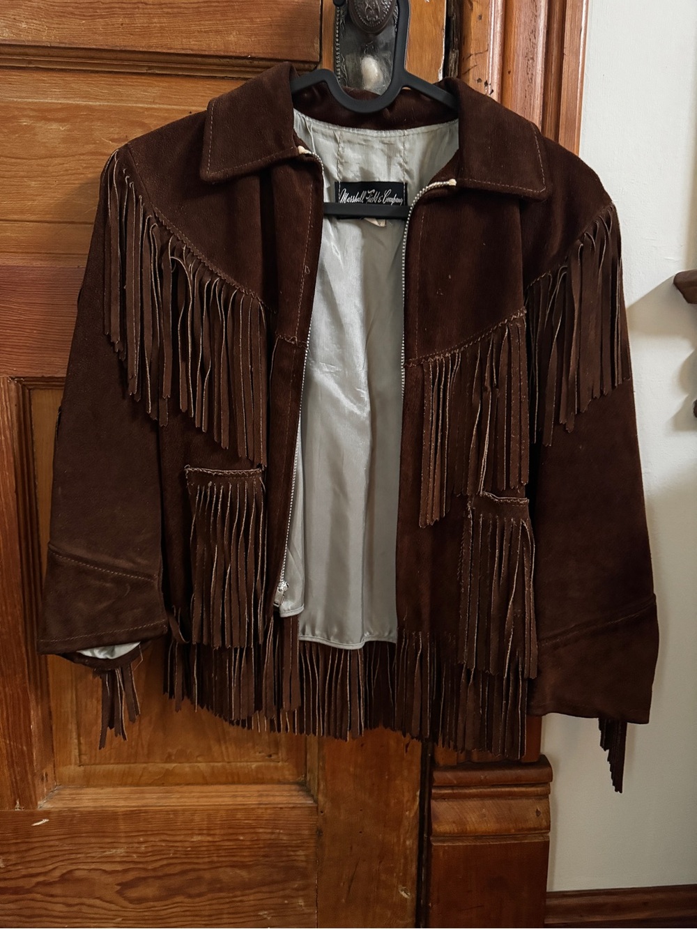 Dark Brown Suede Fringe Jacket